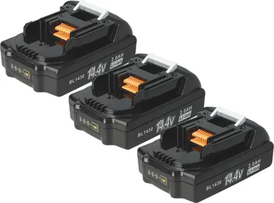 Produktbild von vhbw 3x Akku kompatibel mit Makita TS130DRFX, TW152, TP131DZ, TW152D, TW152DRFX, TP131DRFX, TP131DRFXB, TP131DB Werkzeug (2000 mAh, Li-Ion, 14,4 V)