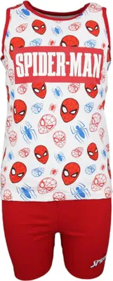 Produktbild von Marvel Spiderman Kinder Schlafanzug Pyjama kurz – Rot / 104