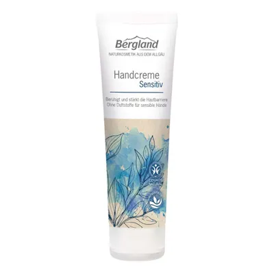 Produktbild von Die duftfreie Pflegeformel mit Bio Ringelblumen-Öl, Bio Sheabutter und Bio Aloe Vera beruhigt empfindliche und zu Irritationen neigende Haut. Die Handcreme Sensitiv spendet Feuchtigkeit und pflegt sensible Hände zart und weich. 75 ml