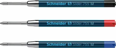 Produktbild von Schneider Slider Kugelschreiber Mine M 3er-Set schwarz, rot, blau