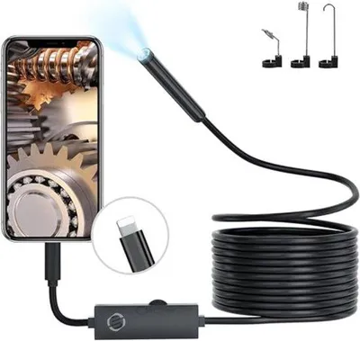 Immagine prodotto di Endoscopio per iPhone - Telecamera di ispezione - Impermeabile di alta qualità - Telecamera HD