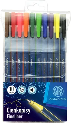 Obrázek produktu pro Trojhranné tužky 0,4 mm 10 barev Astra