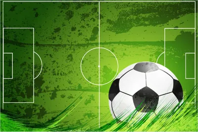 Produktbild von Wallario selbstklebendes Poster - Fußball-Feld klassisch grün mit Ball, Größe: 100 x 150 cm
