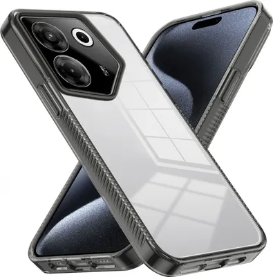 Produktbild von Hülle für Tecno Camon 20 Pro 5G Rutschfest Kristallklare Stoßfeste TPU Bumper Handyhülle Schwarz