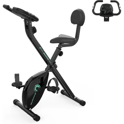 Immagine prodotto di Cyclette da casa - Bicicletta fitness - Bicicletta pieghevole - Cyclette da interno - Bicicletta da allenamento - 8 livelli di resistenza