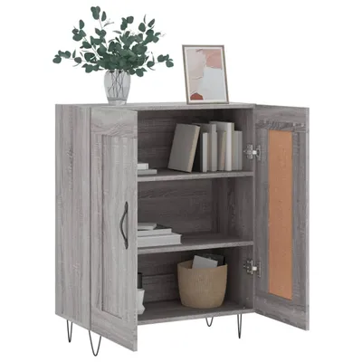 Zdjęcie produktu dla vidaXL Kredens szary Sonoma 69,5x34x90 cm Materiał drewnopochodny