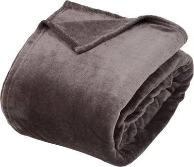 Produktbild von Flanellplaid ollis dunkelgrau 260x240cm  - Atmosphera créateur d'intérieur
