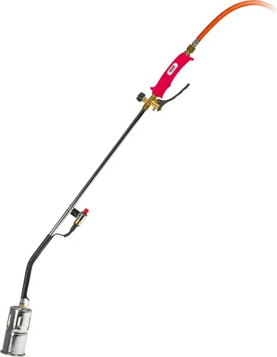 Produktbild von WALTER Anwärmbrenner und Unkrautvernichter mit Piezo-Zündung, zur Unkrautvertilgung, Moosbeseitigung, Bitumenbahnen, Folien Verschweißen, inkl. 5m Propan Propanschlauch und Propankonstantregler 4 bar