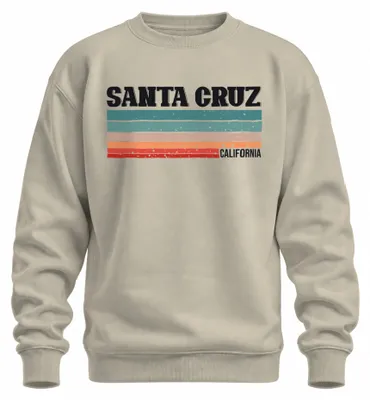 Zdjęcie produktu dla Bluza z kapturem w stylu vintage, z motywem pasków, inspirowana latami 70., z nadrukiem "Sunset", kolor: naturalny, rozmiar: 3XL