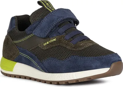 Produktbild von Geox J Alben Boy Sneaker Halbschuh Uni Casual Sport Gr.30-41 grau-blau-EUR 30