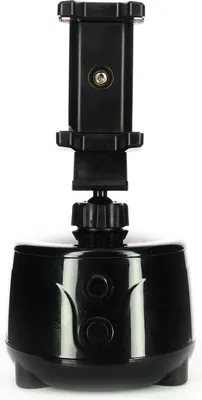Zdjęcie produktu dla Stabilizator gimbal 360° z obrotowym statywem do smartfona i funkcją śledzenia twarzy - czarny