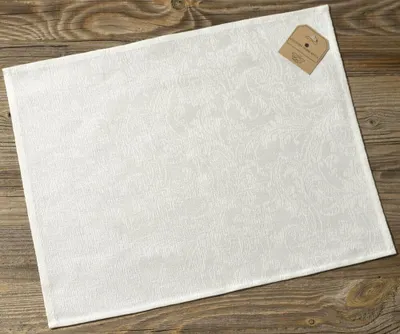Produktbild von Tischset Textil MILA einfarbig weiß 35x47 cm Leinen
