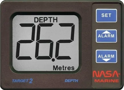 Produktbild von Echolot Target Depth 2 mit Alarmfunktion, Messbereich 0,8-100m, Gerät 132x98x30mm, Display 58x69mm