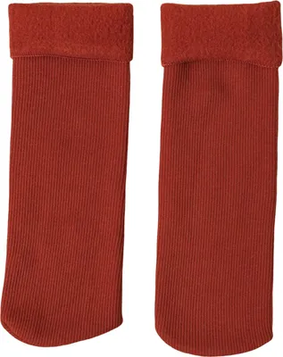 Produktbild von 1 Paar Damen-Wintersocken, mittelhoher Plüsch, elastische Anti-Rutsch-Bodensocken im japanischen Stil, thermische Anti-Geruchs-Socken mit extra lockeren Knöcheln, keine Streifen