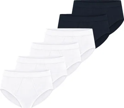 Produktbild von Schiesser 6er Pack Baumwolle Essentials Feinripp Sportslip / Unterhose Mit komfortablem Softbund und Eingriff, In hochwertiger, bequemer Feinripp-Qualität, Besonders strapazierfähig und langlebig