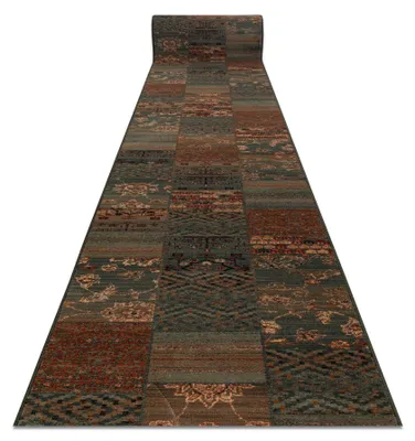 Immagine prodotto di Passatoia in lana KASHQAI 4327/400 orientale, Patchwork verde 67cm verde 67x760 cm