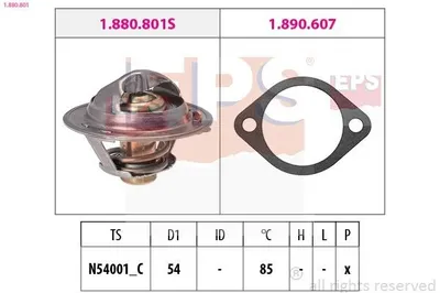 Produktbild von EPS Thermostat Kühlmittel 85°C für HYUNDAI i10 (PA) für KIA Picanto (SA)