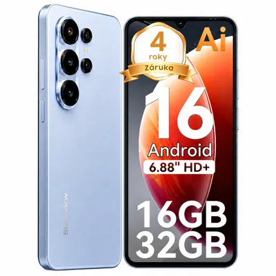 Obrázok produktu pre Smartfón Blackview Wave 10C bez zmluvy, Android 16, 6,88", 120 Hz, 1080p, Dual SIM, Face ID, 5000 mAh, Gemini AI, DokeOS 5.0, 1080p, 4G