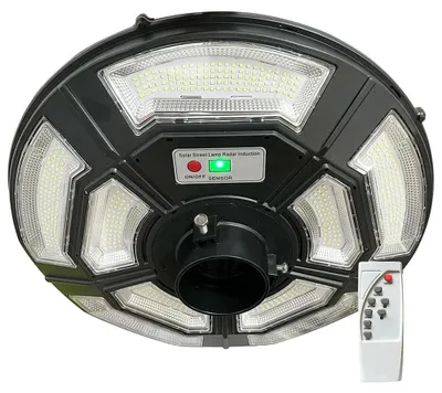 Produktbild von Solar-LED-Straßenleuchte 600 W mit Bewegungsmelder, 750 LEDs, 10000 mAh Akku und Fernbedienung