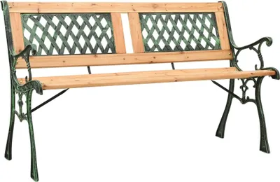 Produktbild von Gartenbank 122 cm Gusseisen und Massivholz Tanne