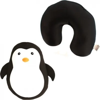 Immagine prodotto di Cuscino Zip&Flip pinguino - Cuscino da collo in peluche