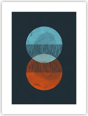Produktbild von Poster - Poster ohne Rahmen - Geometrie Abstraktion Minimalismus - 30x40 cm - Wand Bild - Wanddeko - Wandbilder - Kunstposter - Wandposter - Bilder - Kunstdruck - Wanddekoration - P2XPA30x40-5042