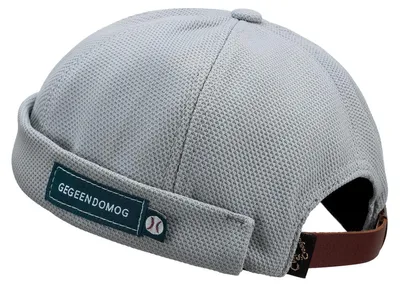Produktbild von Docker Cap Herren Damen Verstellbar Kappe Ohne Schirm Seemannsmütze 54-60 CT18-Gray