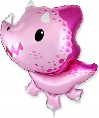 Produktbild von 14" FX-Folienballon - Baby-Triceratops, Pink