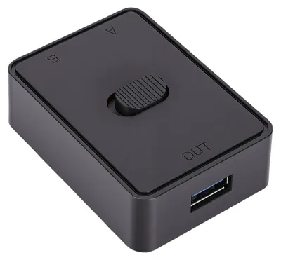 Zdjęcie produktu dla Przełącznik USB 3.0 2 w 1 – przełącznik USB z 2 wyjściami do podłączenia 2 komputerów, umożliwiający wspólne korzystanie z klawiatury, drukarki, skanera i kamery internetowej – przełącznik USB