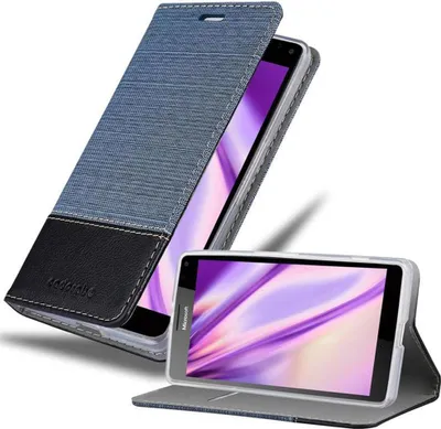 Produktbild von Cadorabo Hülle für Nokia Lumia 950 XL Schutzhülle in Blau Handy Hülle Etui Book Case Cover