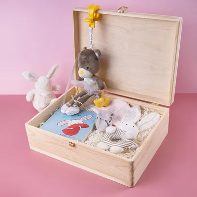 Immagine prodotto di Creative Deco XL Grande Scatola in Legno con Coperchio e Chiusura | 40x30x14cm | Portaoggetti Portagiochi  | Non Verniciato e Non Levigato da Decorare
