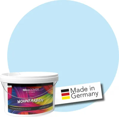Produktbild von WALLCOVER Wandfarbe Pastell Blau Hochdeckend Klasse 1 Matt 1L für 8 m²