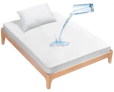 Image de Protection de matelas imperméable, 90x180 cm, avec housse de couette, respirante, hypoallergénique, ensemble de 2 pièces