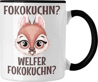 Produktbild von Trendation - Fofokuchen Welcher Fofokuchn Tasse Lustiger Spruch Geschenk (Schwarz)