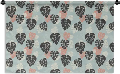 Produktbild von MuchoWow® Wandteppich Wandbehang Blätter - Monstera - Hawaii - Muster 150x100 cm Tapisserie Dekoration Wandtuch - Waschbar - Tapisserien - Wand-Decke