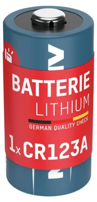 Produktbild von ANSMANN Lithium Batterie CR123A, lange Haltbarkeit Sicherheitssysteme, 3V