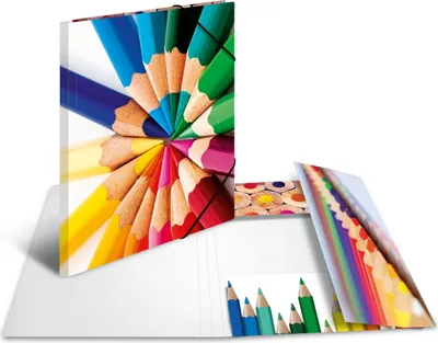 Produktbild von Sammelmappe A4 Pappe Stifte Packung mit 3 Stück
