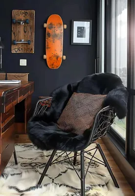 Produktbild von Lammfell Merino Schwarz - Größe: 100-110