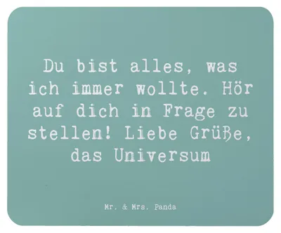 Produktbild von Mr. & Mrs. Panda Mauspad Spruch Hoffnung und Selbstliebe - Meeresbrise - Geschenk, perfekt, Mut, laptop mousepad, was ich immer wollte, Mouse Pad, du bist alles, Zitat