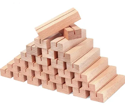 Image de Omgoods - Coffret de 30 supports en bois pour cartes de table