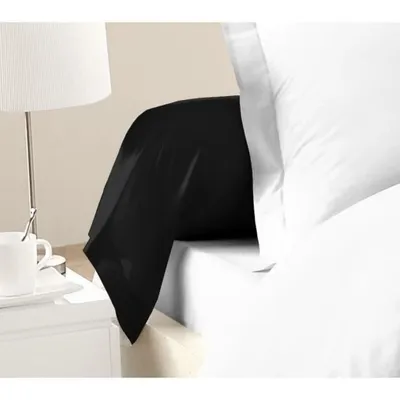 Produktbild von 2 Polsterbezüge 100 % Baumwolle 85 x 185 cm schwarz