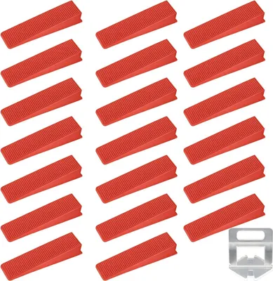 Produktbild von Fliesenabstandshalter - 20 Stück | Flieseninstallationswerkzeugset | Fliesenabstandsklemmen | Fliesenverleger | Fliesenkeile | Hebewerkzeug für die Montage an Wänden und Böden
