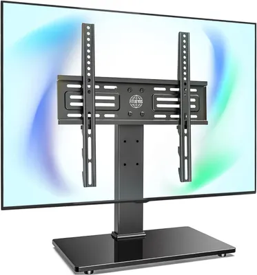 Image de Support mural pour télévision, réglable en hauteur, compatible VESA jusqu'à 400x400 mm, capacité maximale de 40 kg