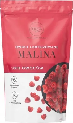 Zdjęcie produktu dla Foods By Ann Owoce liofilizowane Malina 100% owoców, 80 g