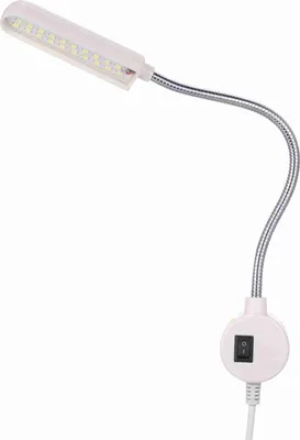 Image de AC110-250V 6W 30LEDs Lampe pour machine à coudre Base fixe Tube flexible et pliable Col de cygne pour travaux ménagers Tâches ménagères