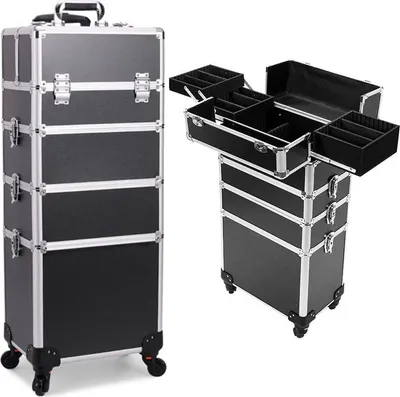 Image de UNIQ XL Make-up-/Nagel-Trolley 4-in-1 Classic - Schwarz