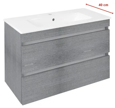 Produktbild von Sapho EZARA Unterschrank 78x54x39cm, Silbereiche