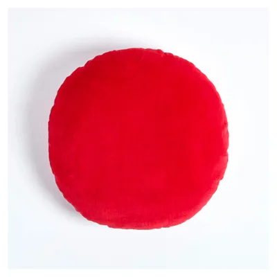 Produktbild von Rundes Kissen 40 cm in Rot aus 100% Baumwollsamt