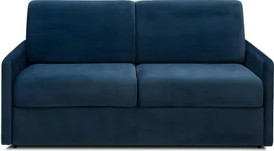 Produktbild von Vente-unique CALIFE, Sofabett, Wohnzimmer, Blau, 3 Sitz(e), Samt, Samt