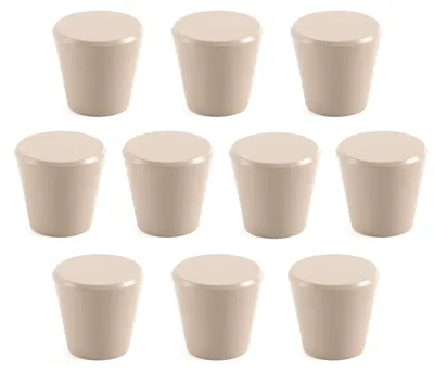 Produktbild von 10 Metall-Möbelknöpfe, Schrankgriffe, Schubladengriffe, Türknöpfe, Küchenknöpfe, 25 x 23 mm, champagnerfarben